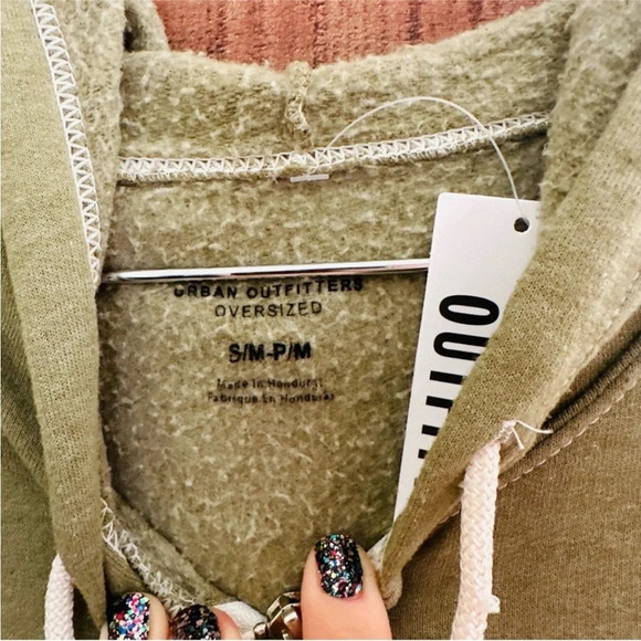 NWT Urban Outfitters Eyes Open Oversize Zip-Up Hoodie Sweatshirt - Picture 9 of 9